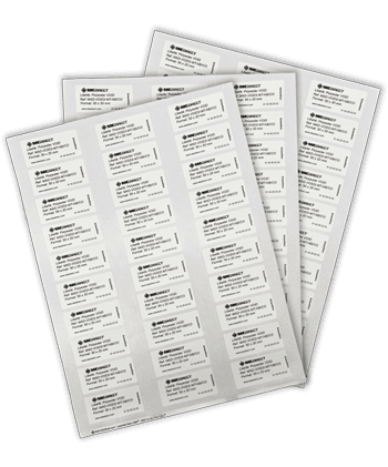custom label sheets printed 
